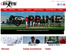 Tablet Screenshot of elitebaseballteams.com